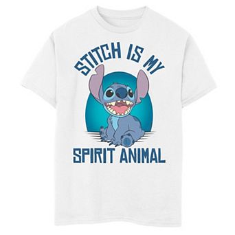 Disney's Lilo & Stitch Is My Spirit Animal Striped Portrait Boys 8-20 Graphic Tee
