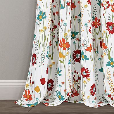 Lush Decor Clarissa Floral Room Darkening Window Curtain Set