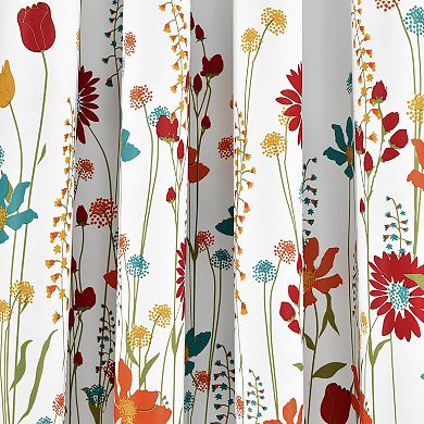 Lush Decor Clarissa Floral Room Darkening Window Curtain Set