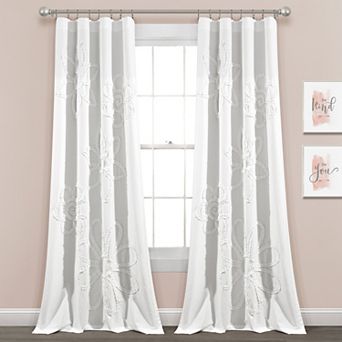 Lush Decor Lush Decor Ruffle Flower 2-pack Window Curtain Set