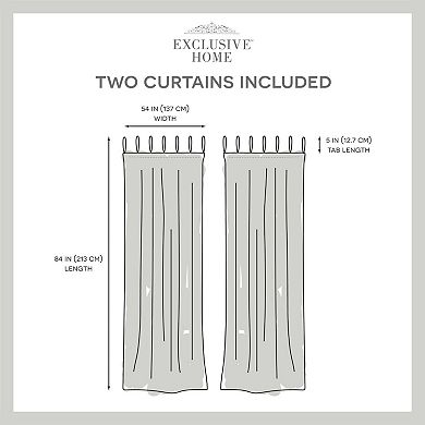 Exclusive Home Curtains Duncan Sheer Braided Tab Top 2-pack Window ...