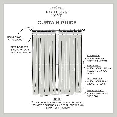 Exclusive Home Curtains Hawkins Sheer 2-pack Window Curtain Set