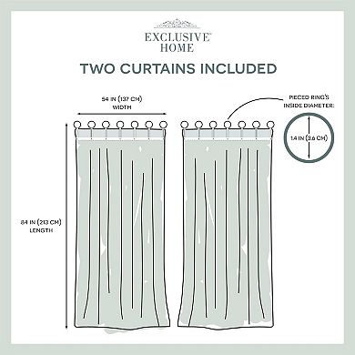 Exclusive Home Curtains Hawkins Sheer 2-pack Window Curtain Set