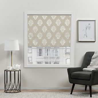 Exclusive Home Curtains Marseilles Damask Blackout Roman Shade