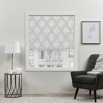 Exclusive Home Curtains Marseilles Damask Blackout Roman Shade