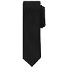 Men's Bespoke Black Solid Sateen Skinny Tie