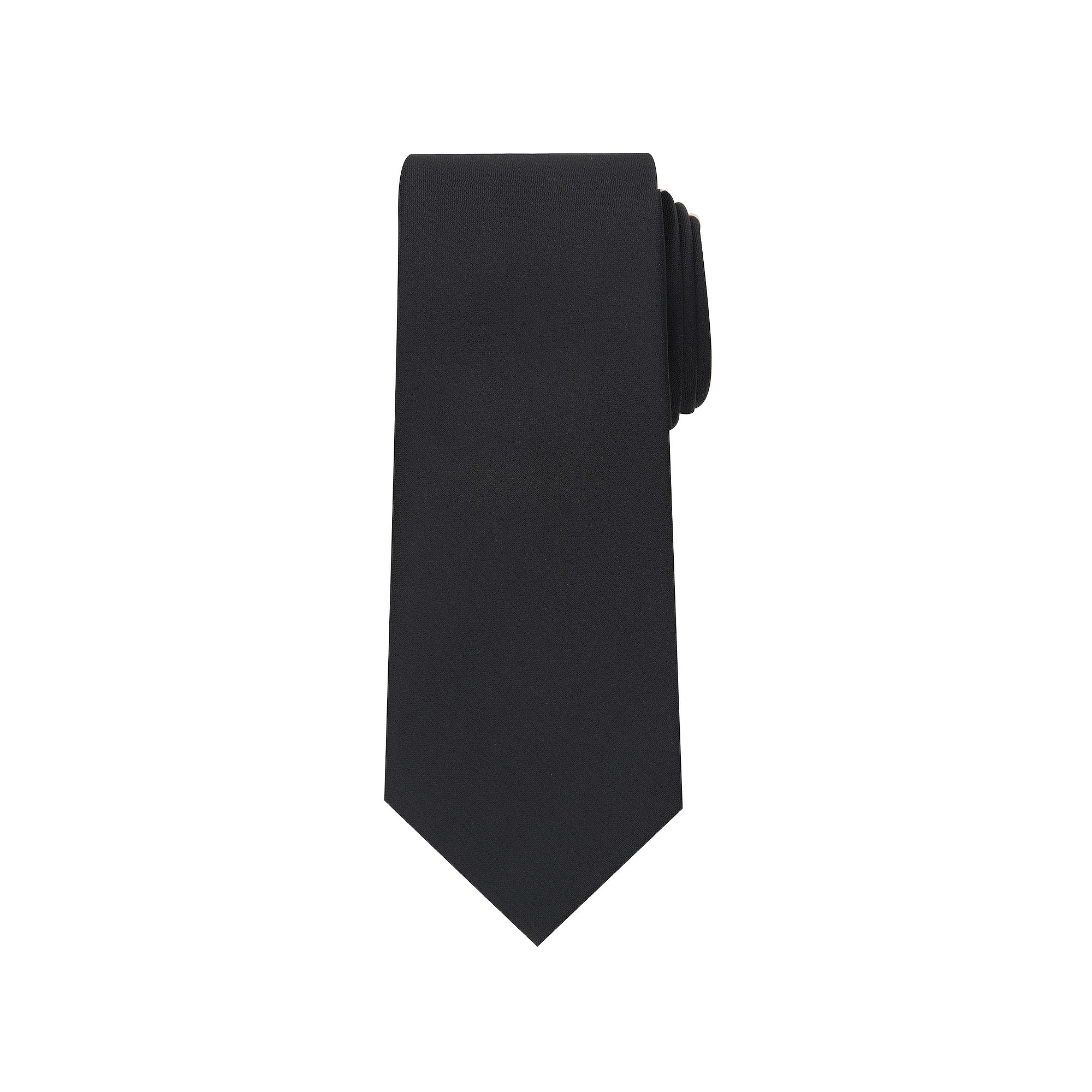 Mens Bespoke Slim Solid Tie, Black Texture