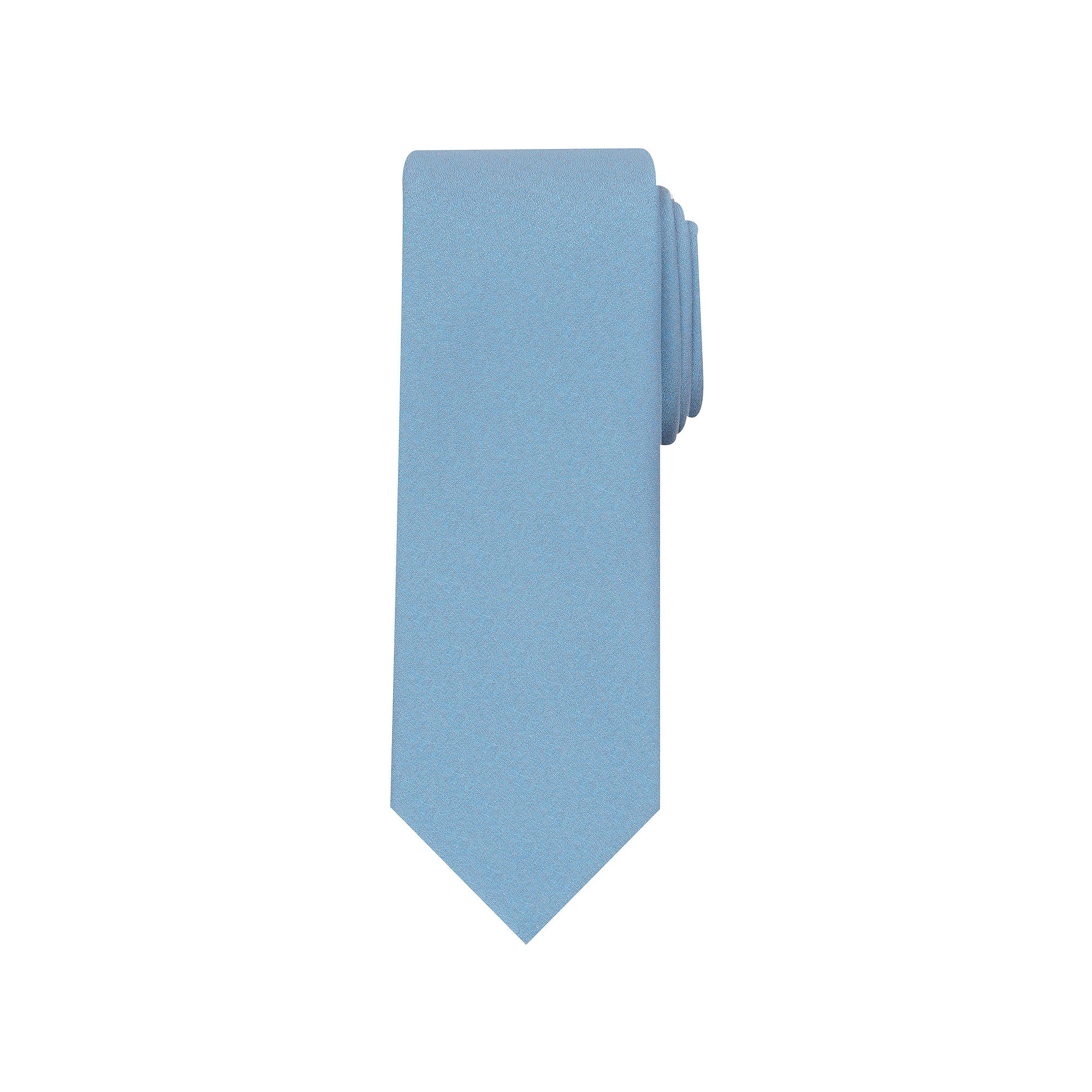 Mens Bespoke Slim Solid Tie, Blue Bay Solid