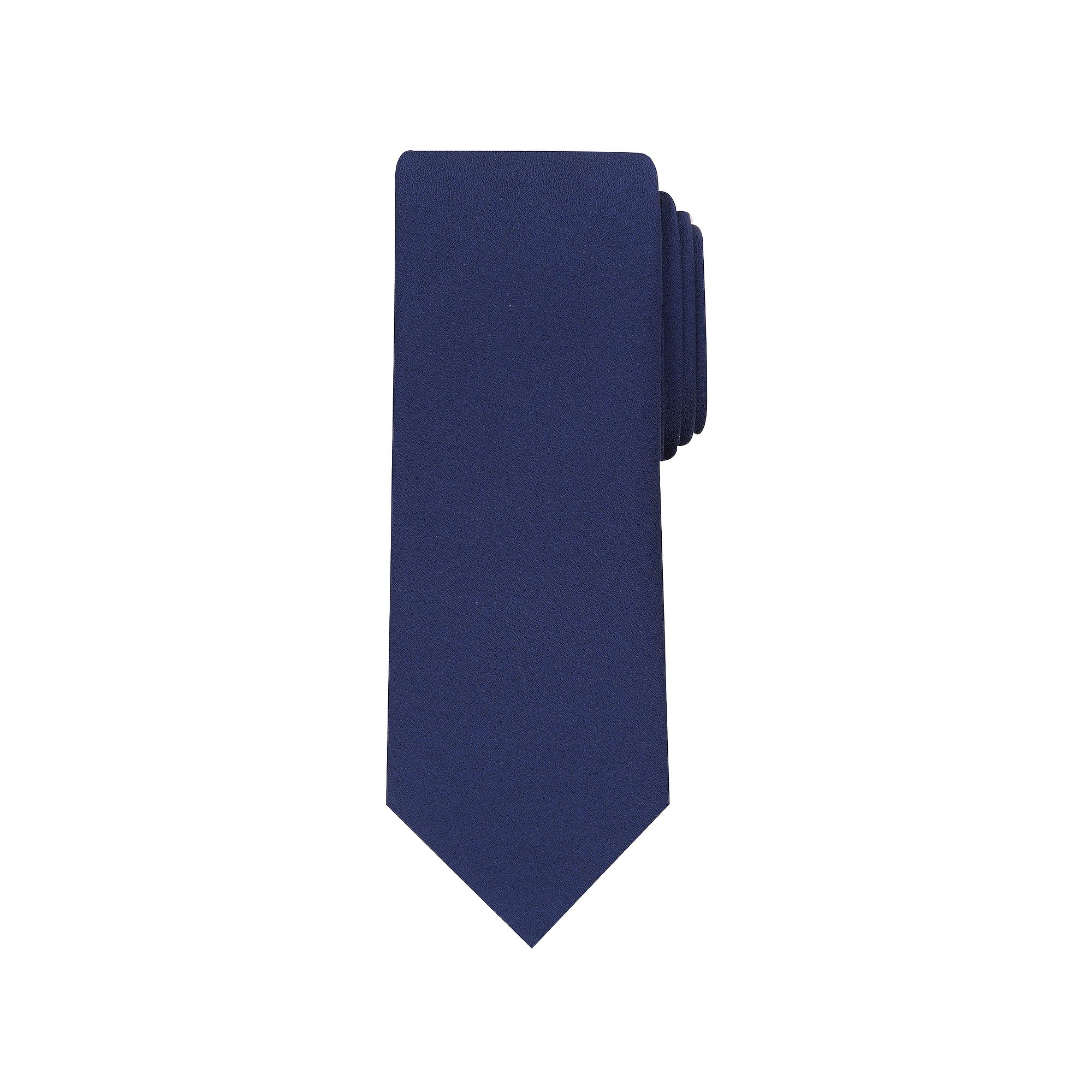 Mens Bespoke Slim Solid Tie, Blue Bay Solid
