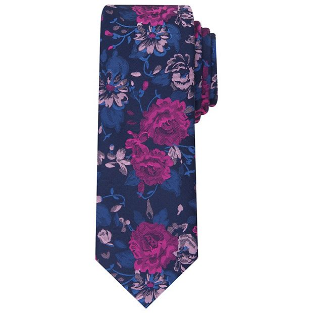 Men's Floral Skinny Tie