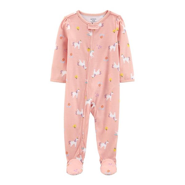 Baby Girl Carter's Unicorn Footed Pajamas