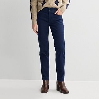 Petite Nine West Midrise Straight-Leg Jeans