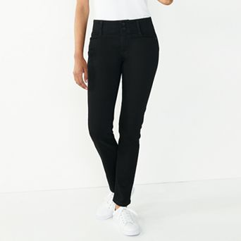 Petite Nine West Midrise Straight-Leg Jeans