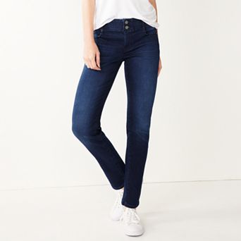Petite Nine West Midrise Straight-Leg Jeans
