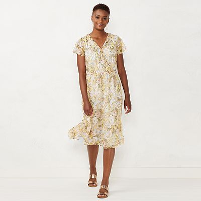 Lauren flutter sleeve dress clearance