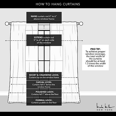 Nicole Miller New York Dunbar Light Filtering 2-pack Window Curtain Set