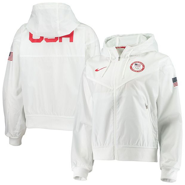monteren bak Ontmoedigen Women's Nike White 2020 Summer Olympics Windrunner Full-Zip Jacket