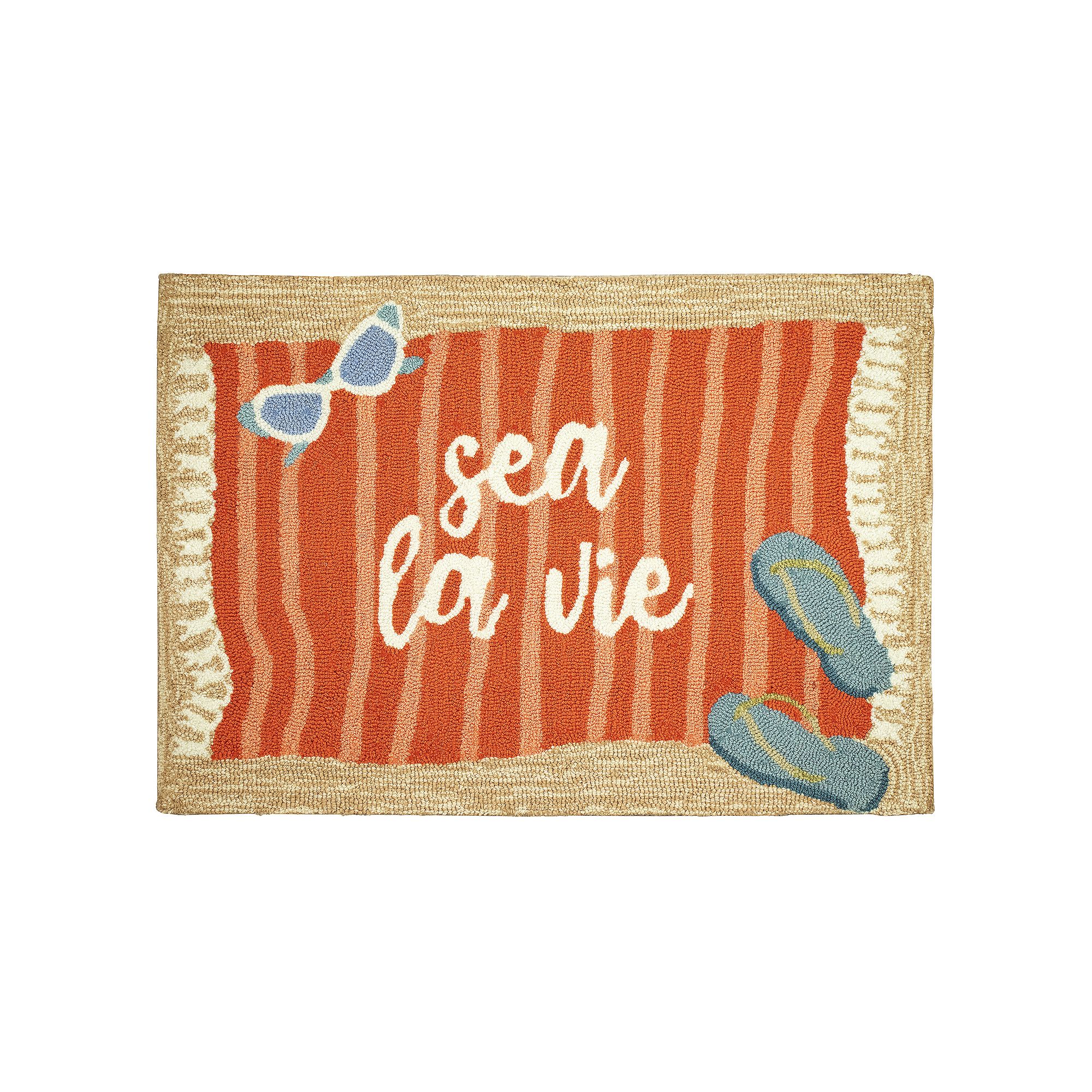 Liora Manne Frontporch Sea La Vie Indoor Outdoor Rug, Natural