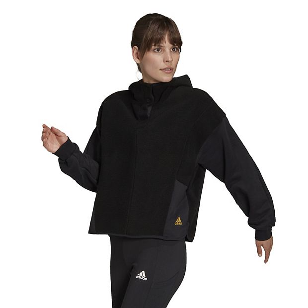 Adidas women's sherpa cheap hoodie