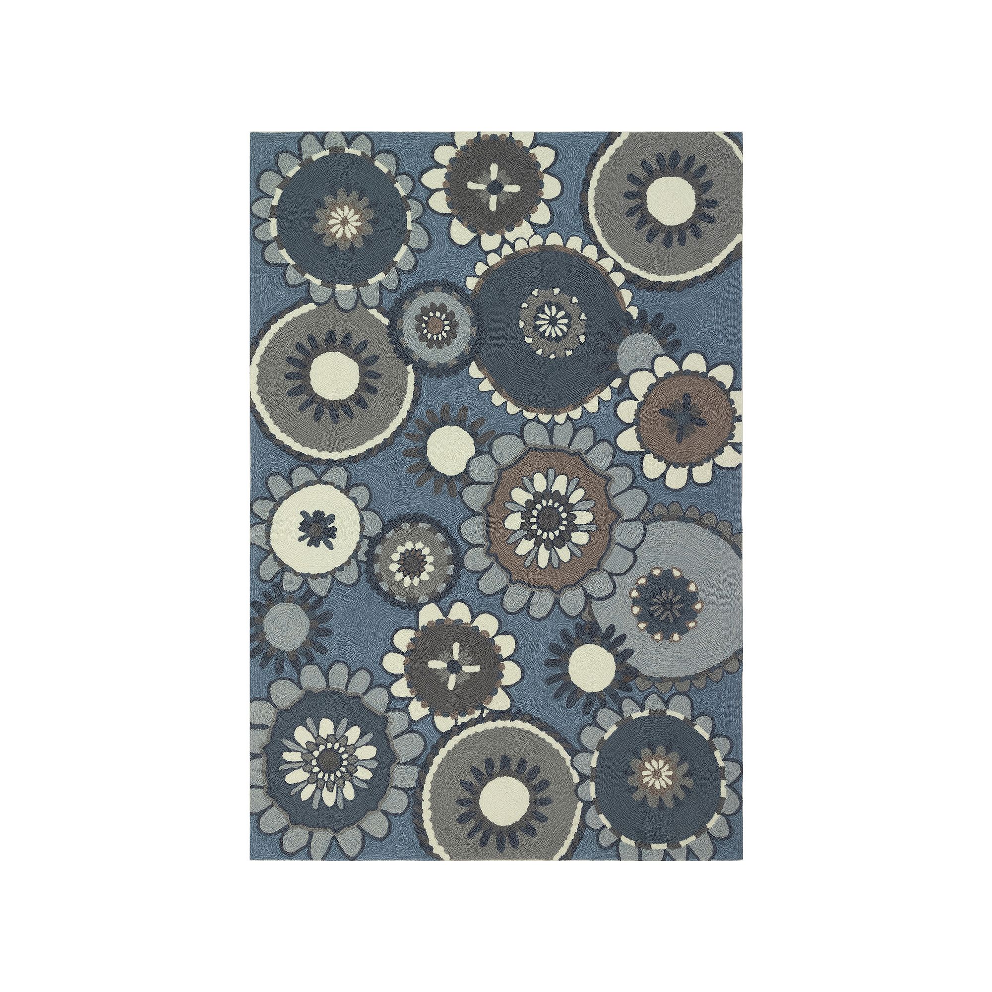 Liora Manne Ravella Florentine Indoor Outdoor Rug, Blue