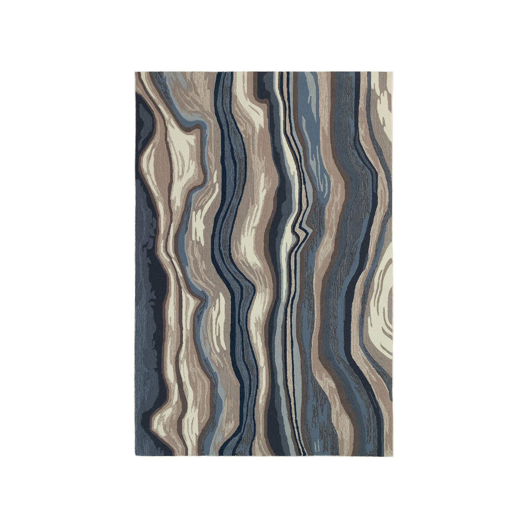 Liora Manne Soho Safari Stripe Indoor Rug, Blue Gray