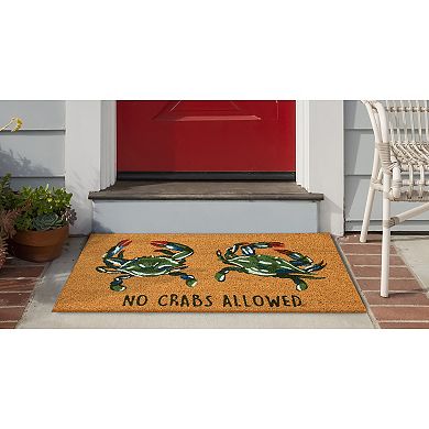 Liora Manne Natura No Crabs Allowed Outdoor Mat