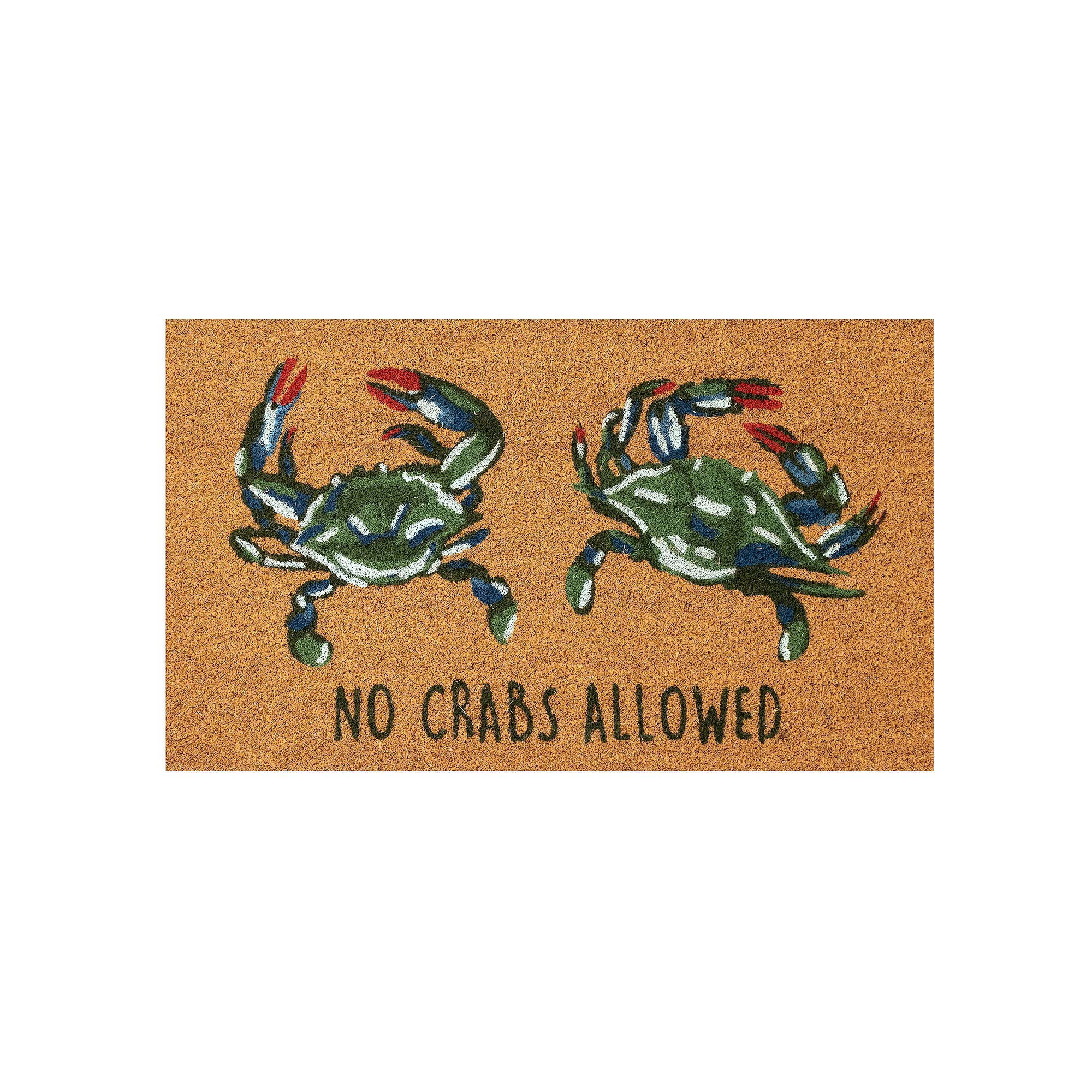Liora Manne Natura No Crabs Allowed Outdoor Mat, Natural
