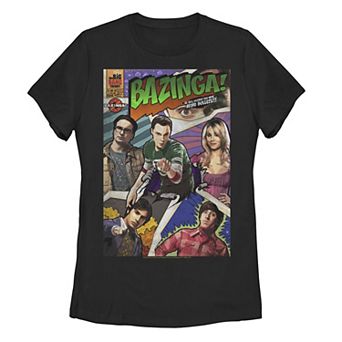 Juniors' The Big Bang Theory Bazinga Comic Cover Tee