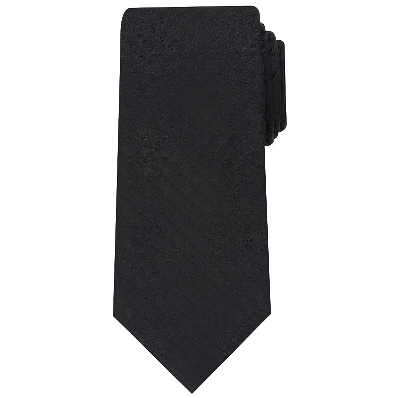 Men's Bespoke Solid Tie, Black Conway