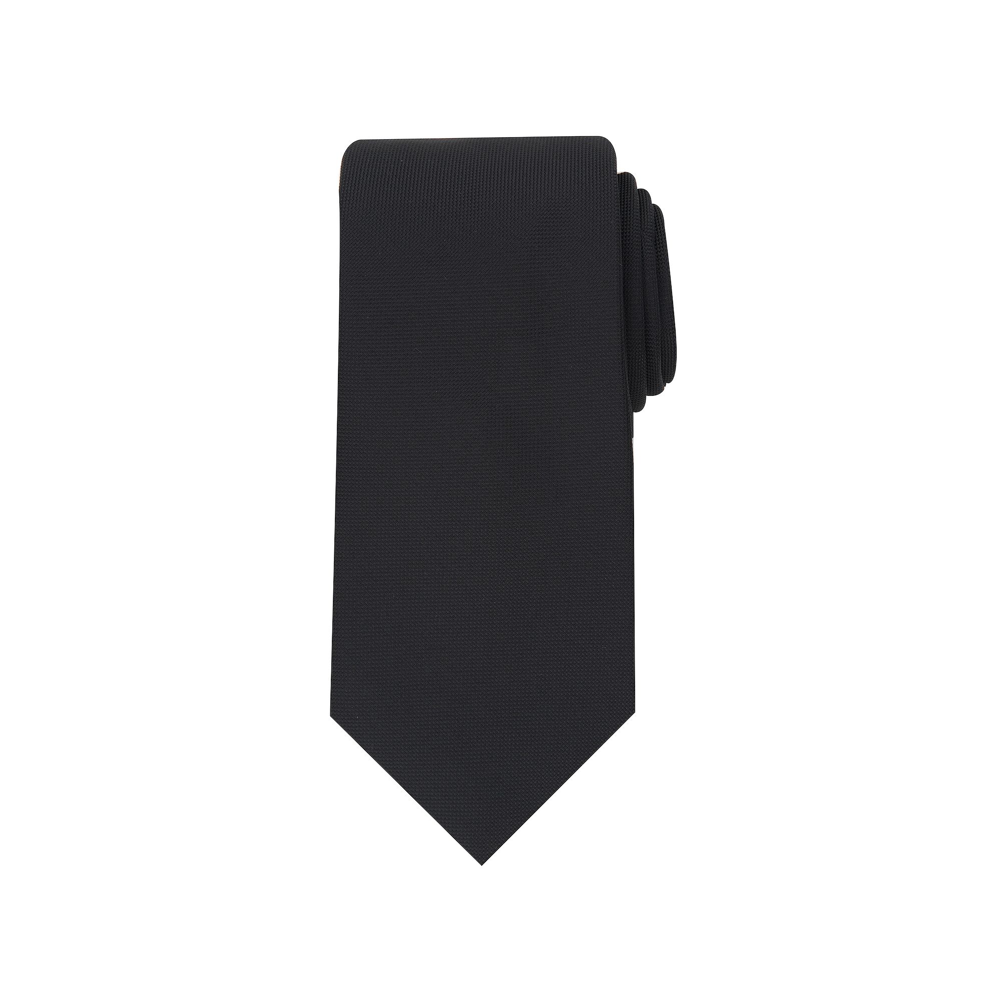 Mens Bespoke Solid Tie, Black Mitchell