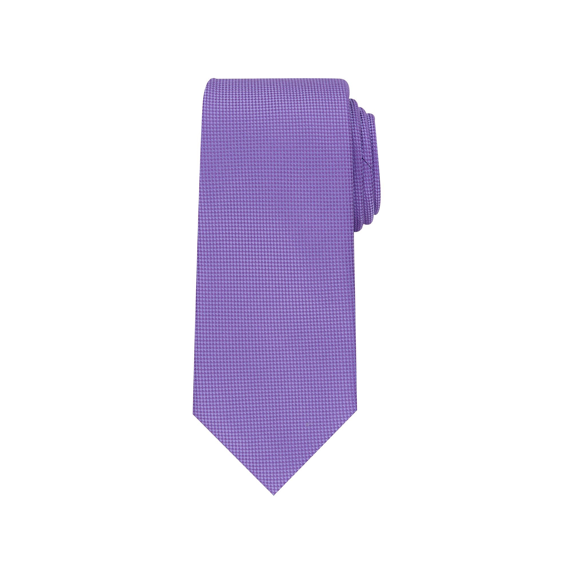 Mens Bespoke Solid Tie, Purple Oxford
