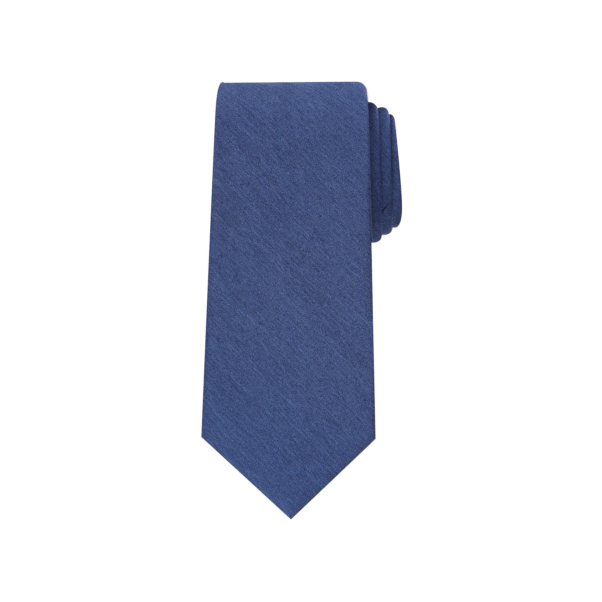 Mens Bespoke Solid Tie, Blue Creek