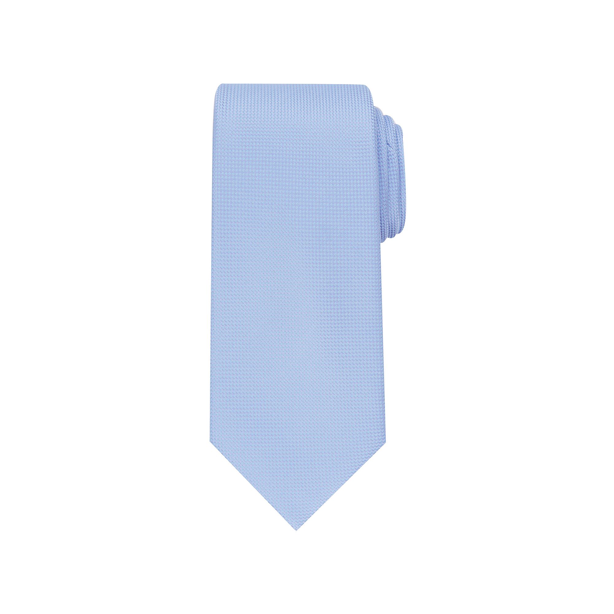 Mens Bespoke Solid Tie, Purple Oxford