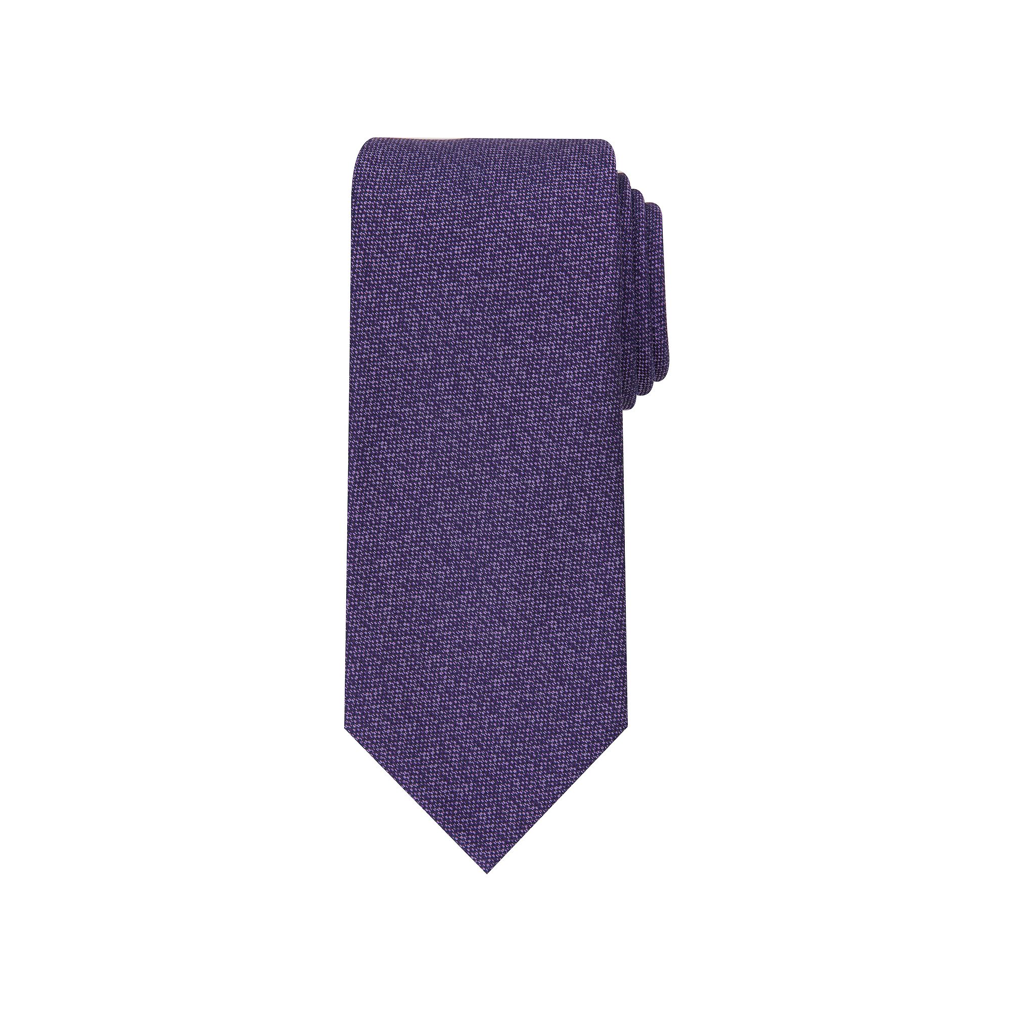 Mens Bespoke Solid Tie, Purple Abbott