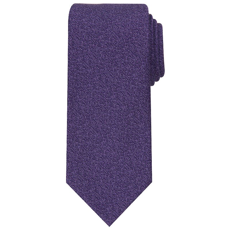 Men's Bespoke Solid Tie, Purple Abbott