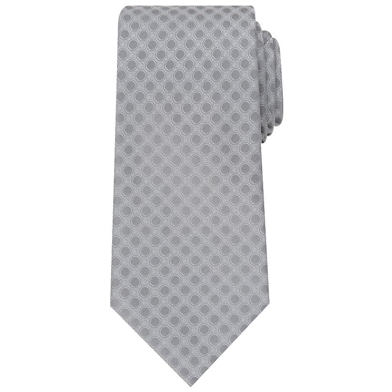 Men's Bespoke Solid Tie, Silver Conway