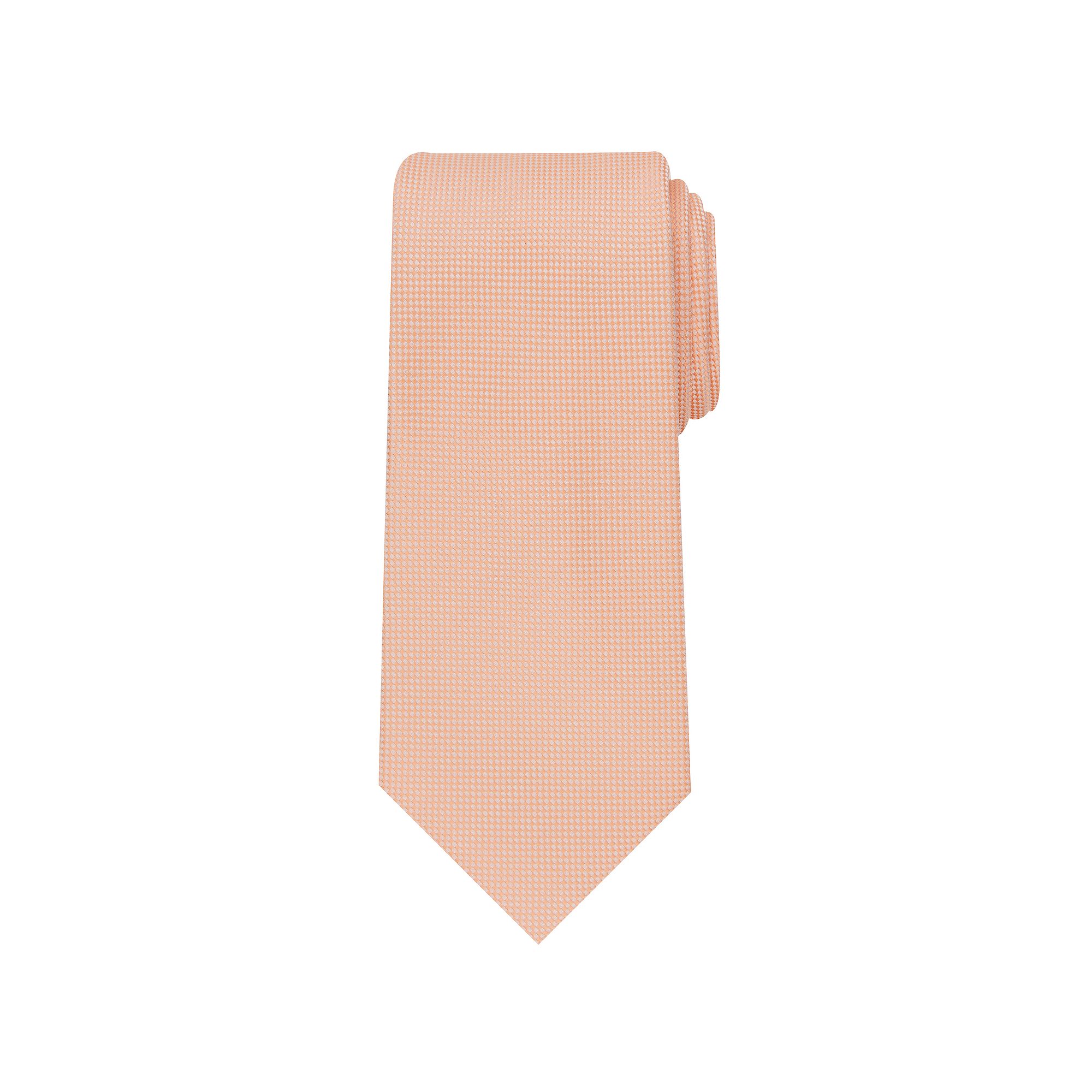 Mens Bespoke Solid Tie, Orange Oxford