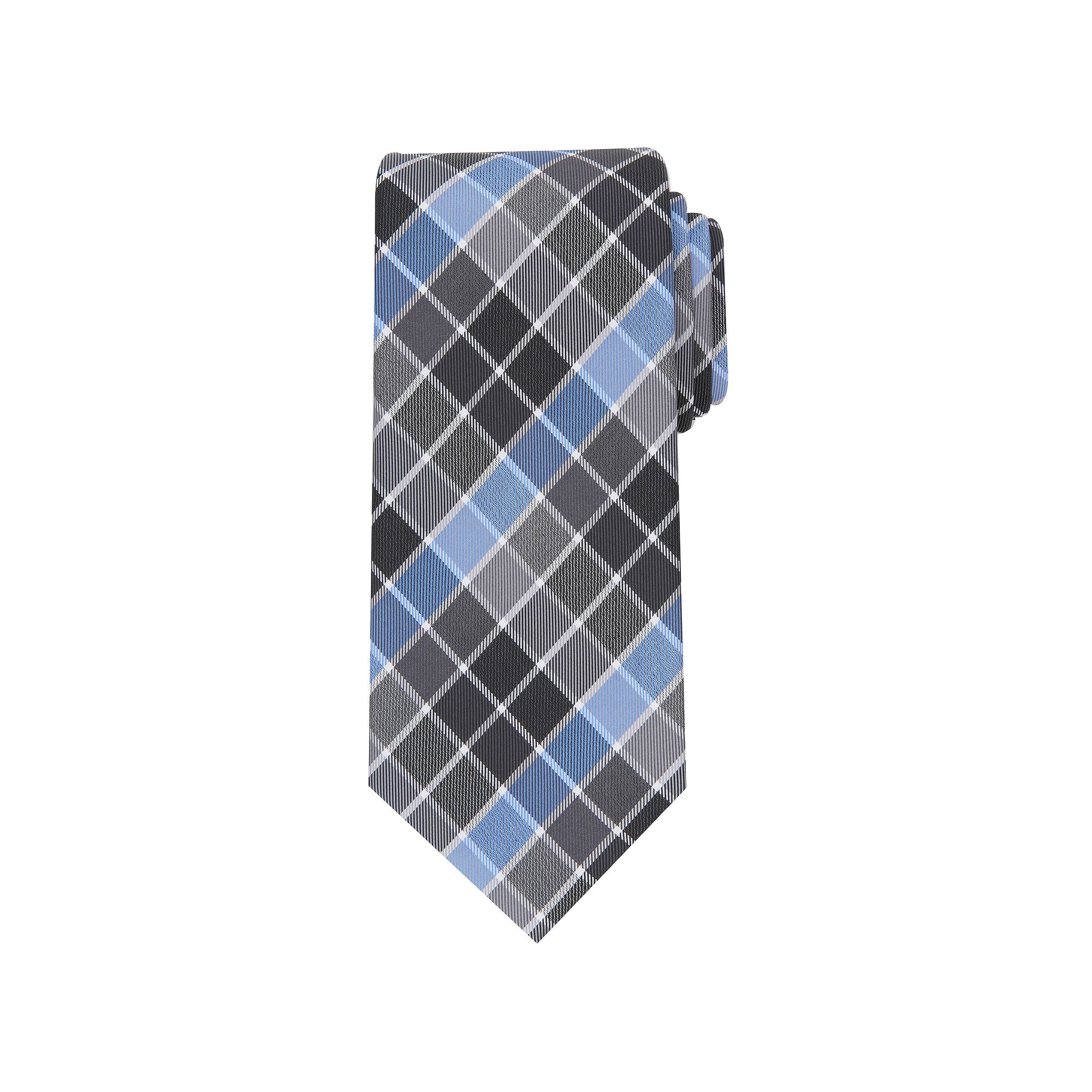 Mens Bespoke Patterned Tie, Black Oxford