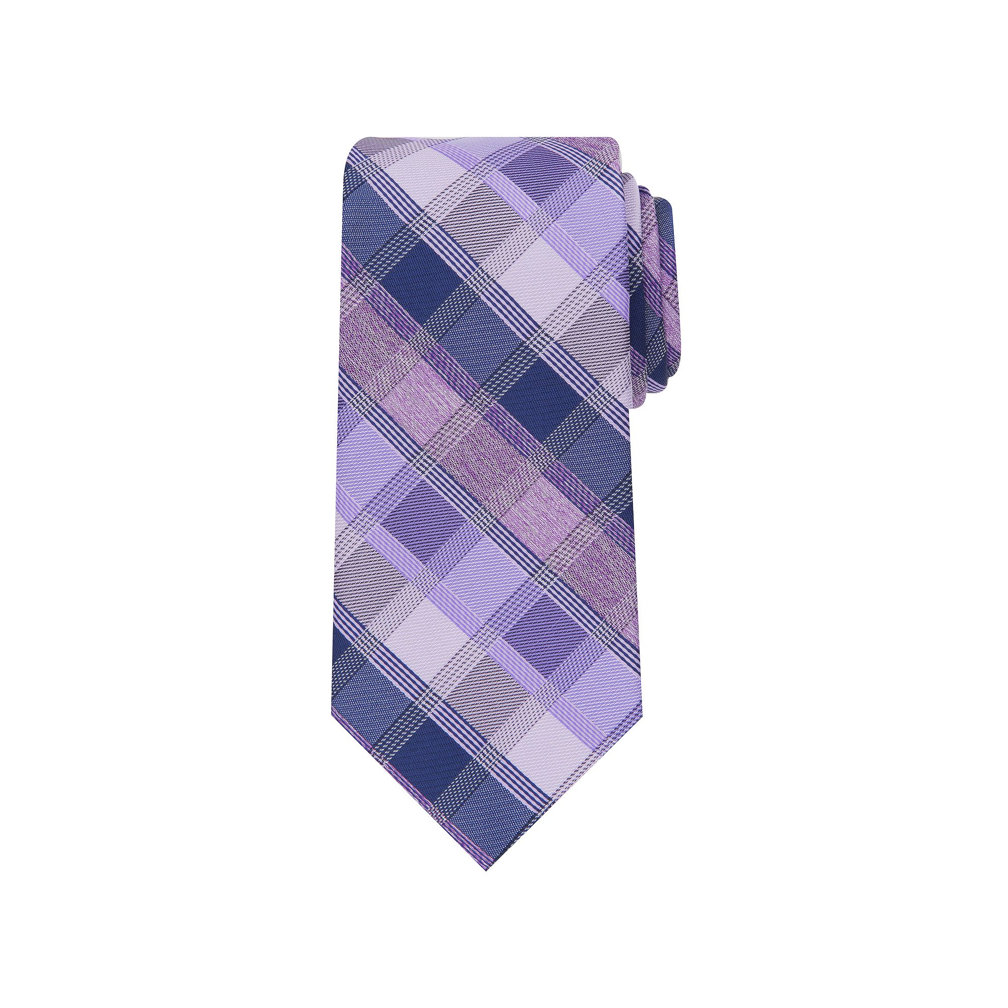Mens Bespoke Patterned Tie, Purple Payton