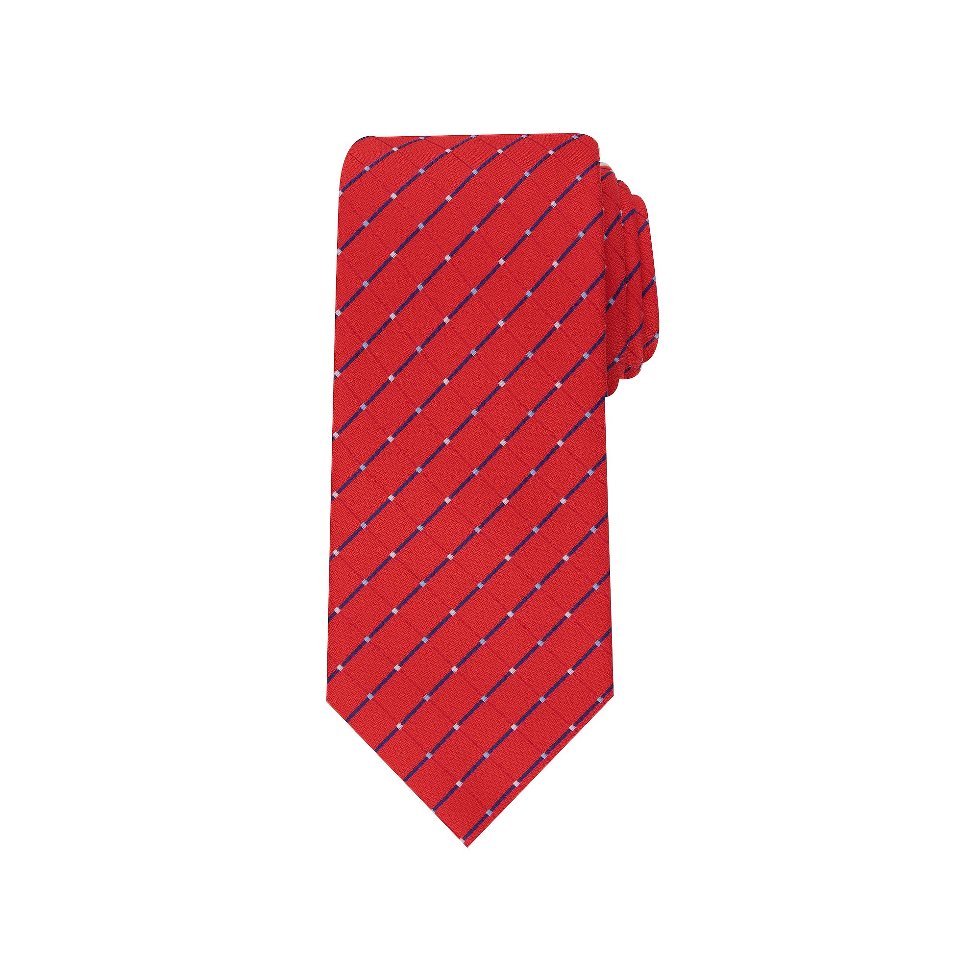 Mens Bespoke Patterned Tie, Red Foster