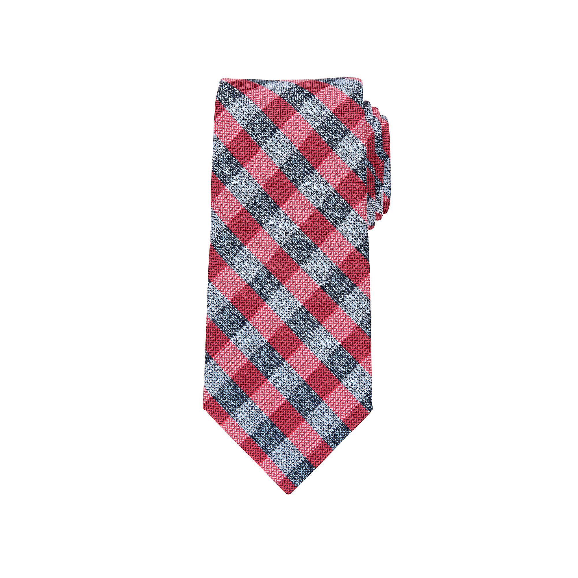 Mens Bespoke Patterned Tie, Red Kenwich