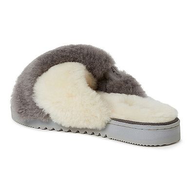 Fireside By Dearfoams New Castle Wool Cross-Band Women's Slide Slippers