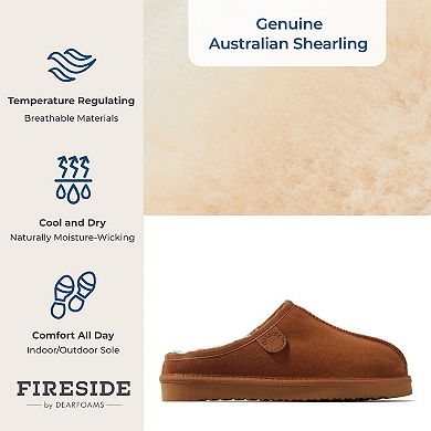 Women's Fireside By Dearfoams Greta Wool-Lined Clog Slippers