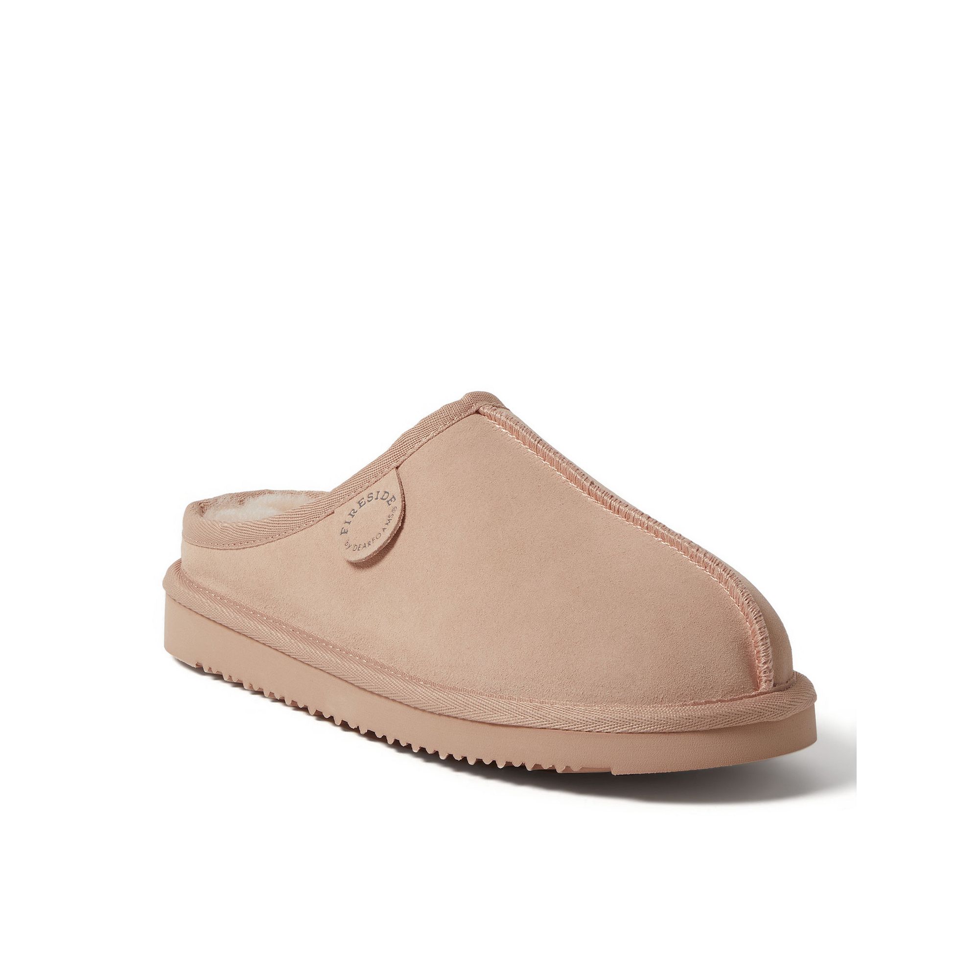 Womens Fireside By Dearfoams Greta Wool-Lined Clog Slippers, Size: 6, Pink