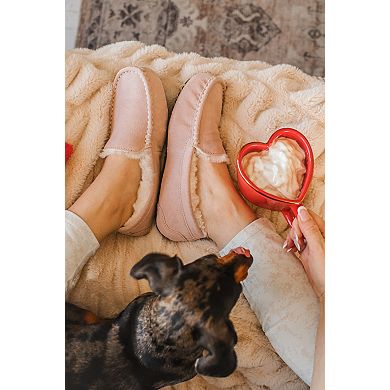 Fireside By Dearfoams Mel Wool-Lined Women's Moccasin Slippers
