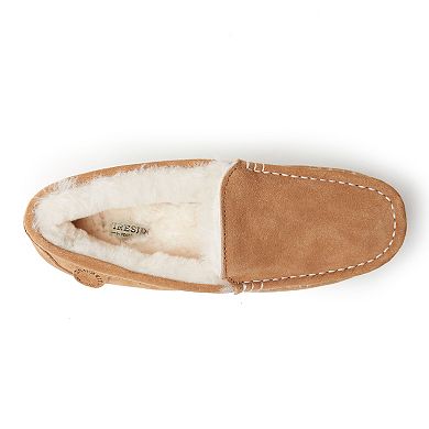 Fireside By Dearfoams Mel Wool-Lined Women's Moccasin Slippers