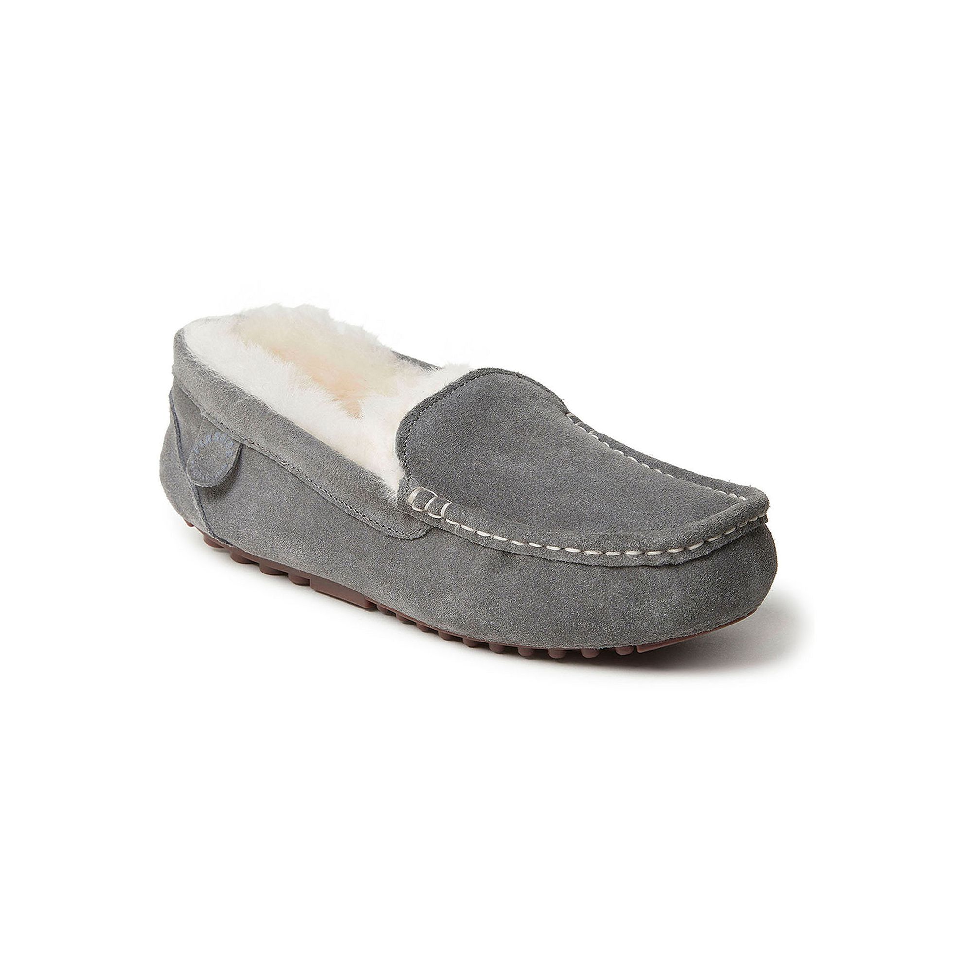Fireside By Dearfoams Mel Wool-Lined Womens Moccasin Slippers, Size: 10 Wi