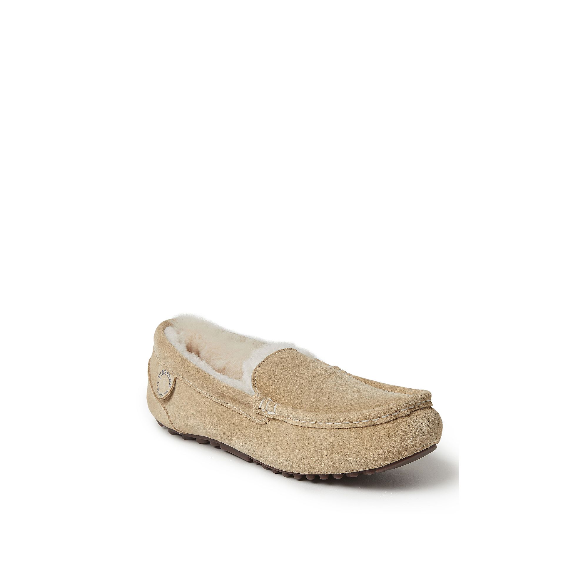 Fireside By Dearfoams Mel Wool-Lined Womens Moccasin Slippers, Size: 6, Br