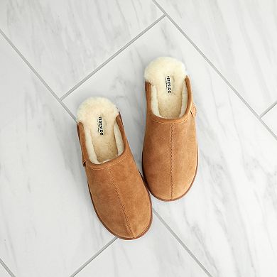 Fireside By Dearfoams Warwick Wool-Lined Men's Scuff Slippers