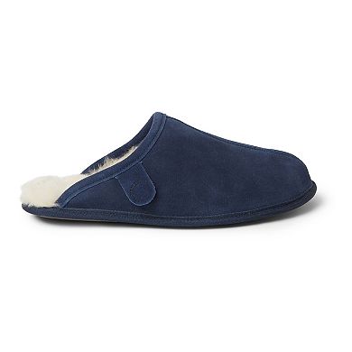 Fireside By Dearfoams Warwick Wool-Lined Men's Scuff Slippers